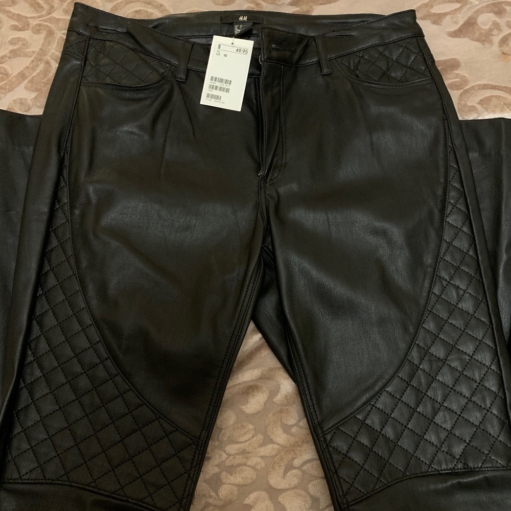 H&M faux leather pants
